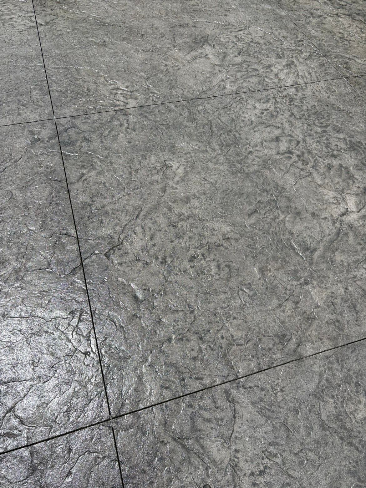 Gallery photos for Slate Gray Roman Slate Stamped Concrete Driveway with Black Accent: Image #3